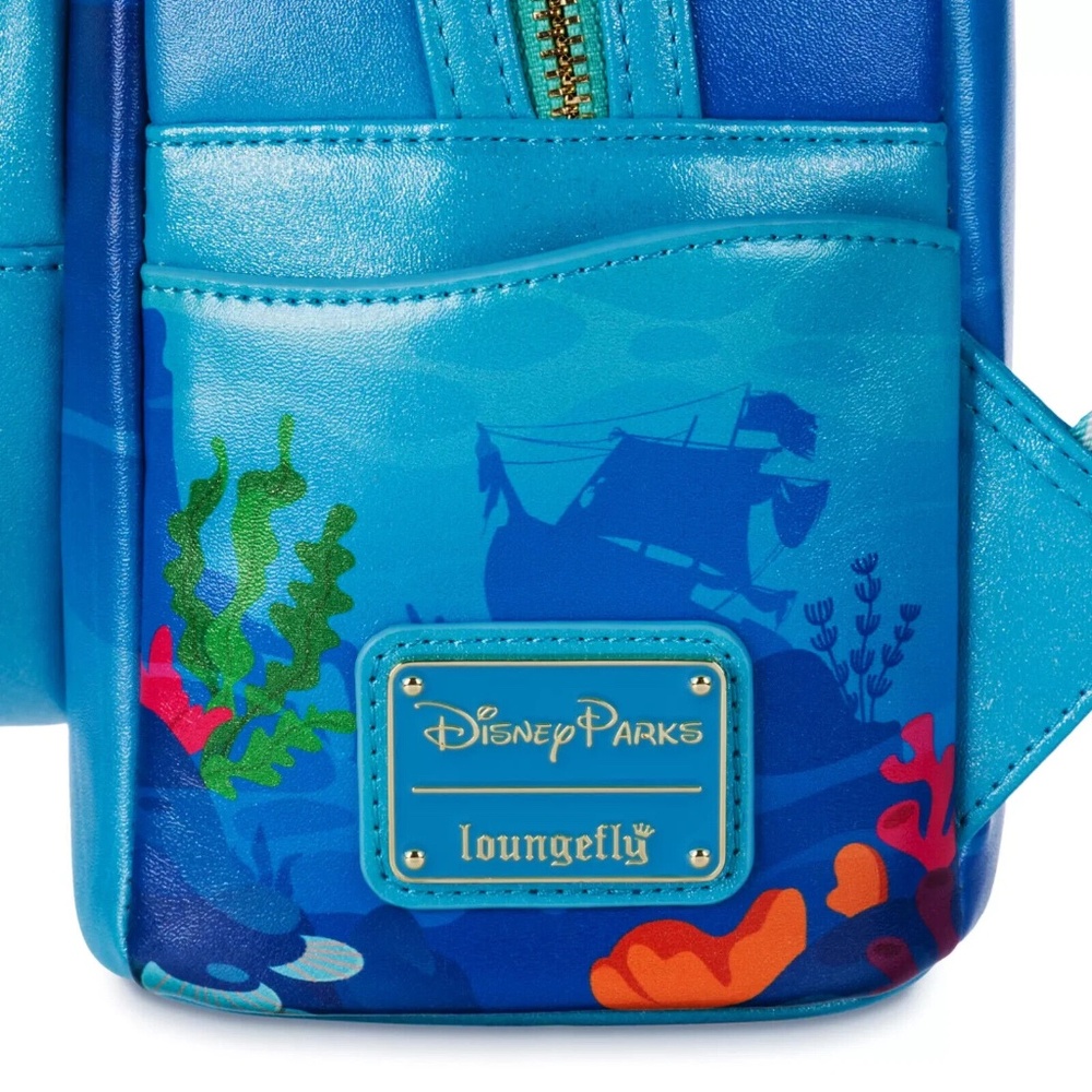 2024 Disney Parks Loungefly Little Mermaid 35th Anniversary Glow Backpack - NEW - Picture 3 of 5
